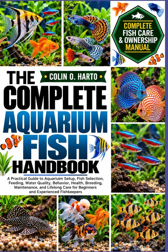 The Complete Aquarium Fish Handbook: A Practical Guide to Aquarium Setup, Fish Selection, Feeding, Water Quality, Behavior, Health, Breeding, Maintena cover