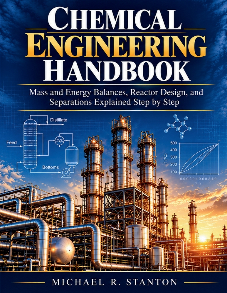 Chemical Engineering Handbook: Mass and Energy Balances, Reactor Design, and Separations Explained Step by Step cover