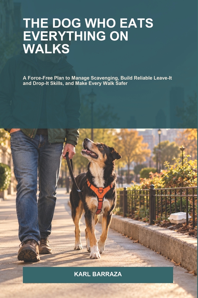The Dog Who Eats Everything on Walks: A Force-Free Plan to Manage Scavenging, Build Reliable Leave-It and Drop-It Skills, and Make Every Walk Safer cover