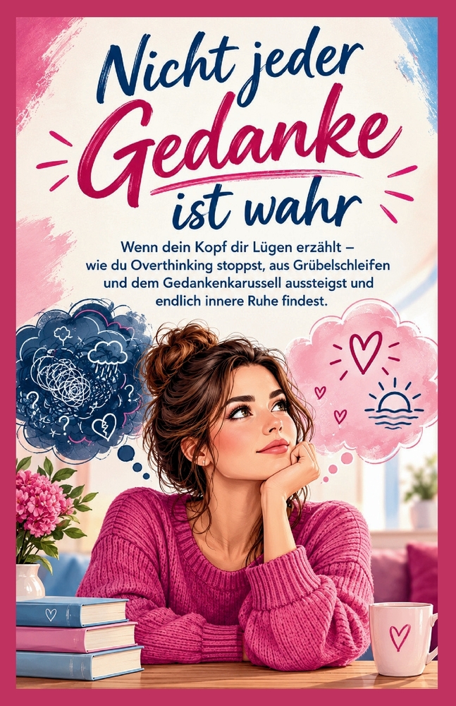 Nicht jeder Gedanke ist wahr: Wenn dein Kopf dir Lügen erzählt - wie du Overthinking stoppst, aus Grübelschleifen und dem Gedankenkarussell aussteigst cover