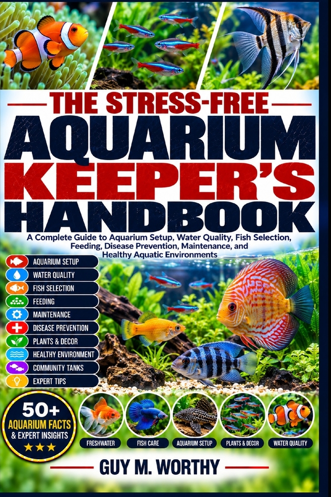 The Stress-Free Aquarium Keeper's Handbook: A Complete Guide to Aquarium Setup, Water Quality, Fish Selection, Feeding, Disease Prevention, Maintenanc cover