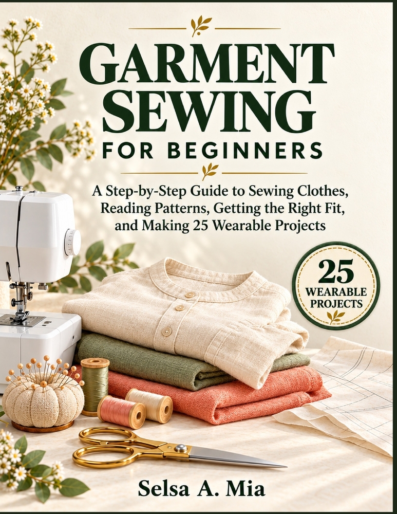 Garment Sewing for Beginners: A Step-by-Step Guide to Sewing Clothes, Reading Patterns, Getting the Right Fit, and Making 25 Wearable Projects cover