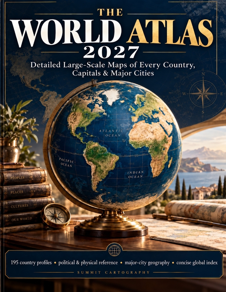 The World Atlas 2027: Detailed Large-Scale Maps of Every Country, Capitals & Major Cities cover