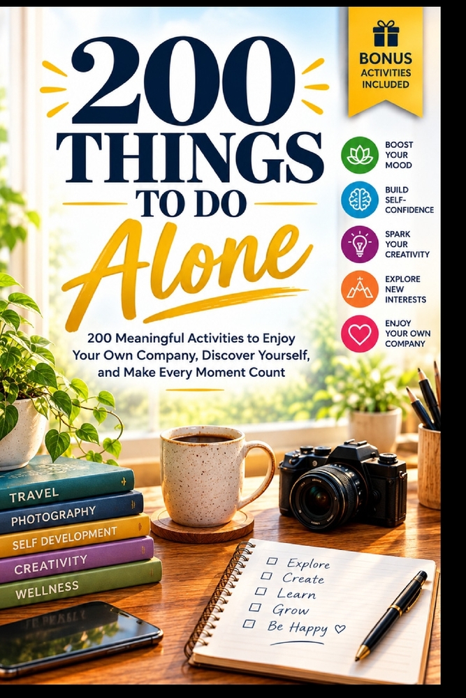 200 Things to Do Alone: 200 Meaningful Activities to Enjoy Your Own Company, Discover Yourself, and Make Every Moment Count cover