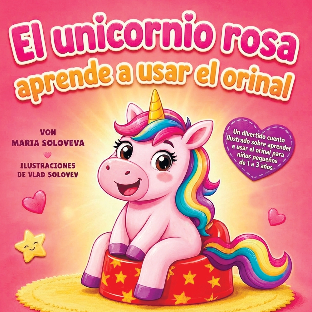 El unicornio rosa aprende a usar el orinal: Un divertido cuento ilustrado sobre aprender a usar el orinal para niños pequeños de 1 a 3 años cover