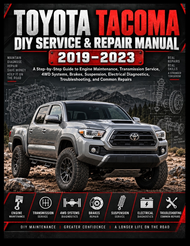 Toyota Tacoma DIY Service & Repair Manual 2019-2023: A Step-by-Step Guide to Engine Maintenance, Transmission Service, 4WD Systems, Brakes, Suspension cover