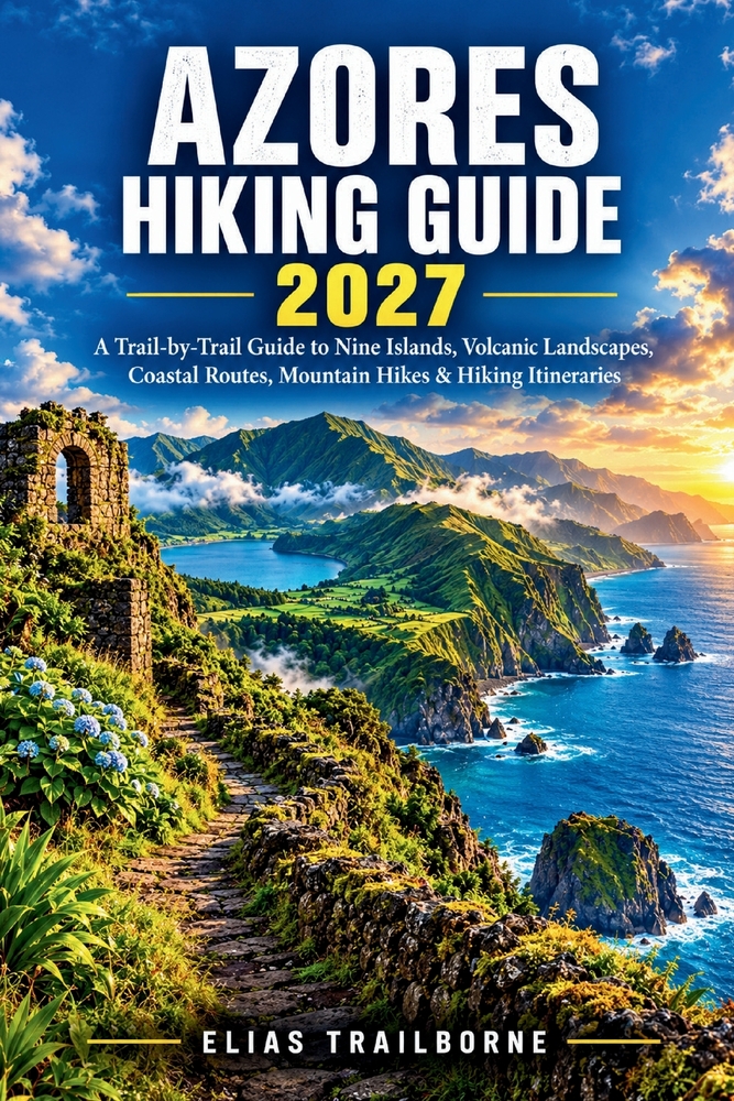 Azores Hiking Guide 2027: A Trail-by-Trail Guide to Nine Islands, Volcanic Landscapes, Coastal Routes, Mountain Hikes & Hiking Itineraries cover