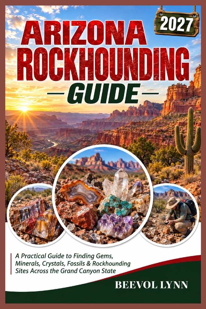 Arizona Rockhounding Guide 2027: A Practical Guide to Finding Gems, Minerals, Crystals, Fossils & Rockhounding Sites Across the Grand Canyon State cover