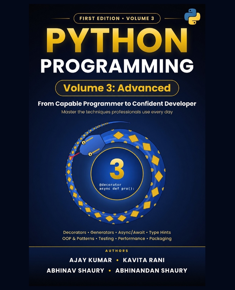 Python Programming, Volume 3: Advanced - From Capable Programmer to Confident Developer cover