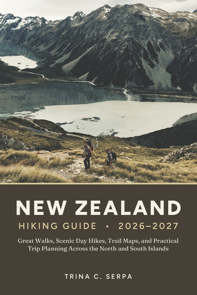 New Zealand Hiking Guide 2026-2027: Great Walks, Scenic Day Hikes, Trail Maps, and Practical Trip Planning Across the North and South Islands cover