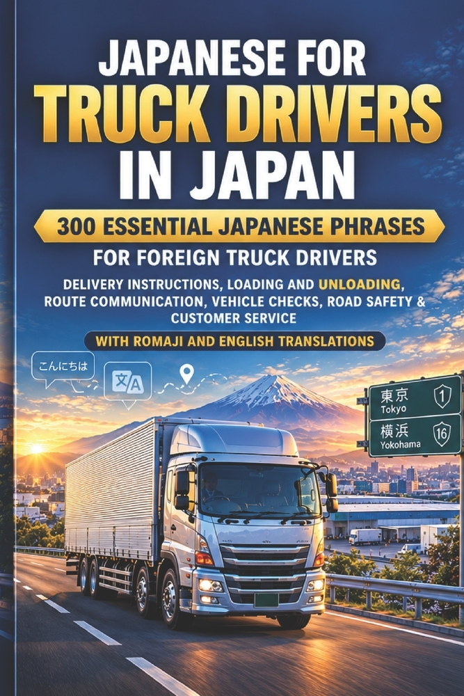 Japanese for Truck Drivers in Japan: 300 Essential Japanese Phrases for Foreign Truck Drivers: Delivery Instructions, Loading and Unloading, Route Com cover