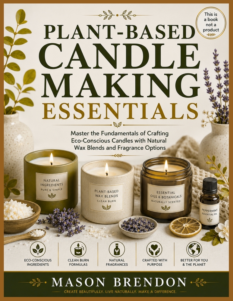 Plant-Based Candle Making Essentials: Master the Fundamentals of Crafting Eco-Conscious Candles with Natural Wax Blends and Fragrance Options cover