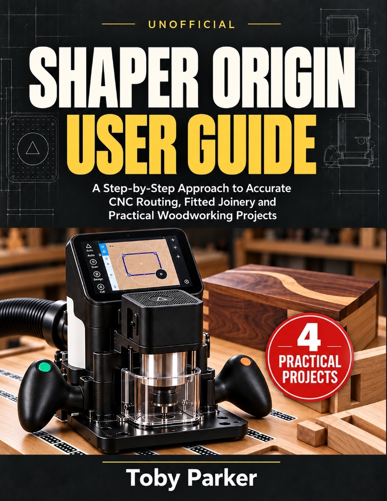 Shaper Origin User Guide: A Step-by-Step Approach to Accurate CNC Routing, Fitted Joinery and Practical Woodworking Projects cover
