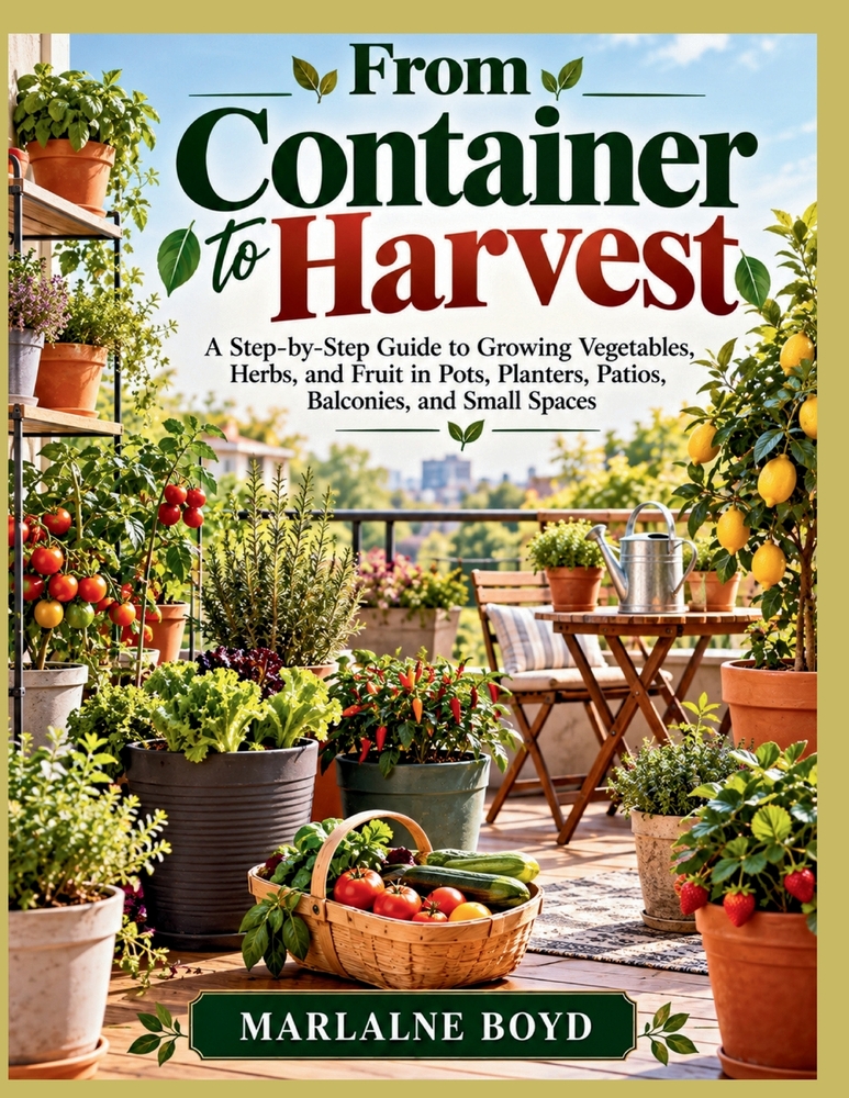 From Container to Harvest: A Step-by-Step Guide to Growing Vegetables, Herbs, and Fruit in Pots, Planters, Patios, Balconies, and Small Spaces cover
