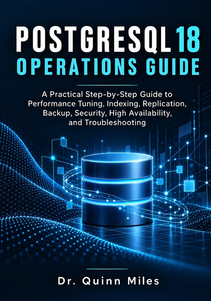 PostgreSQL 18 Operations Guide: A Practical Step-by-Step Guide to Performance Tuning, Indexing, Replication, Backup, Security, High Availability, and cover