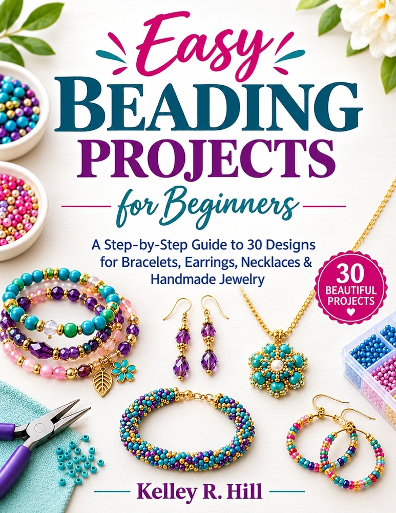 Easy Beading Projects for Beginners: A Step-by-Step Guide to 30 Designs for Bracelets, Earrings, Necklaces & Handmade Jewelry cover