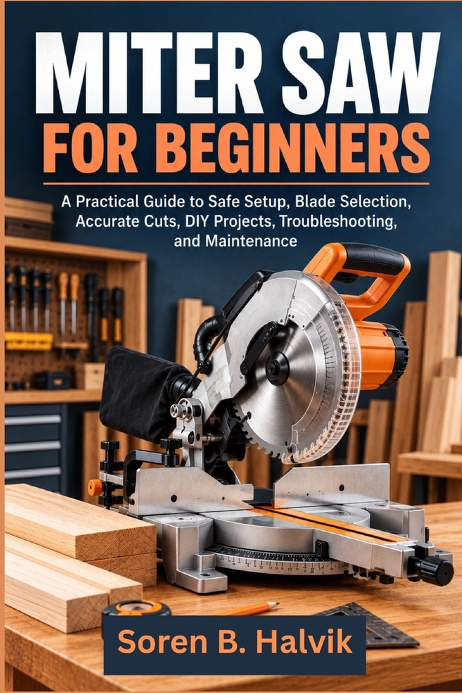 Miter Saw for Beginners: A Practical Guide to Safe Setup, Blade Selection, Accurate Cuts, DIY Projects, Troubleshooting, and Maintenance cover