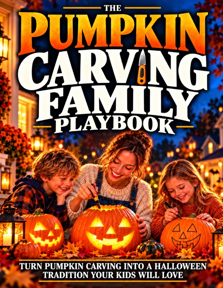 The Pumpkin Carving Family Playbook: Turn Pumpkin Carving into a Halloween Tradition Your Kids Will Love Easy-to-Follow Projects, Clever Tips, and Fun cover