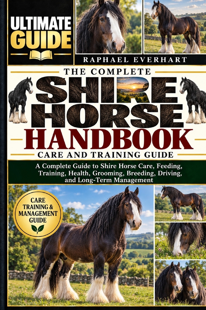 The Complete Shire Horse Handbook: CARE AND TRAINING GUIDE: A Complete Guide to Shire Horse Care, Feeding, Training, Health, Grooming, Breeding, Drivi cover