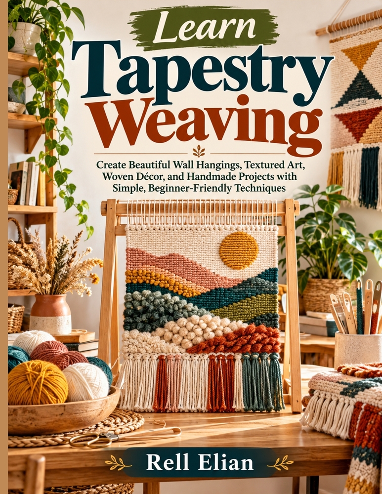 Learn Tapestry Weaving: Create Beautiful Wall Hangings, Textured Art, Woven Décor, and Handmade Projects with Simple, Beginner-Friendly Techniques cover