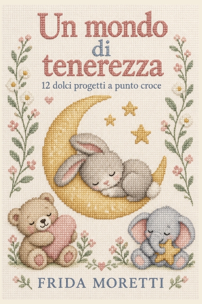 Un mondo di tenerezza: Dodici progetti a punto croce per nascita e camerette cover