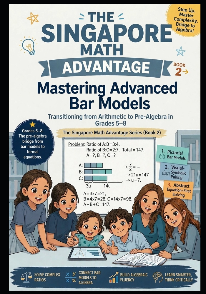 Mastering Advanced Bar Models: Transitioning from Arithmetic to Pre-Algebra in Grades 5-8 cover