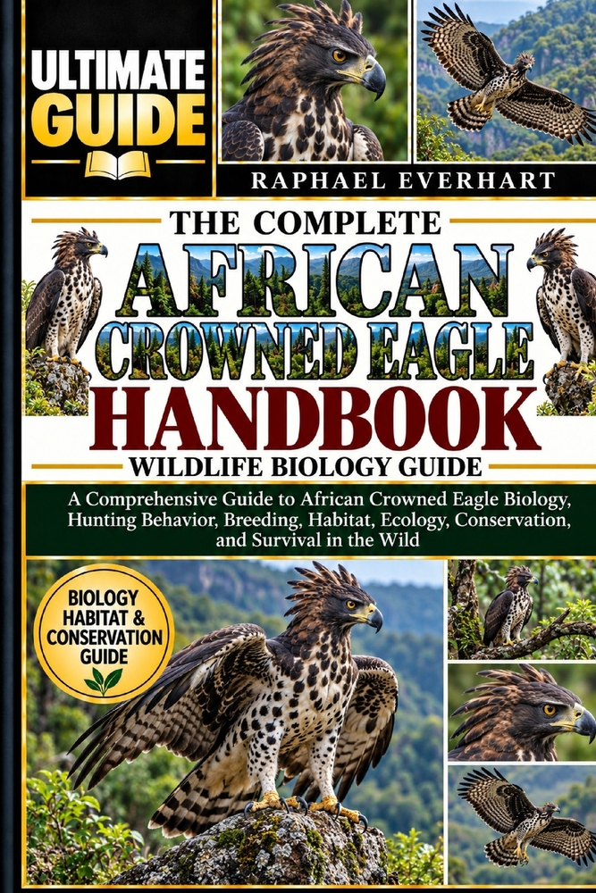 The Complete African Crowned Eagle Handbook: WILDLIFE BIOLOGY GUIDE: A Comprehensive Guide to African Crowned Eagle Biology, Hunting Behavior, Breedin cover