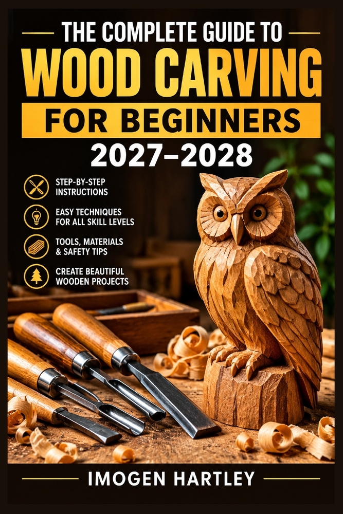 The Complete Guide to Wood Carving for Beginners 2027-2028: Essential Tools, Safe Knife Techniques, Easy Whittling Projects, Creative Patterns, and Sm cover