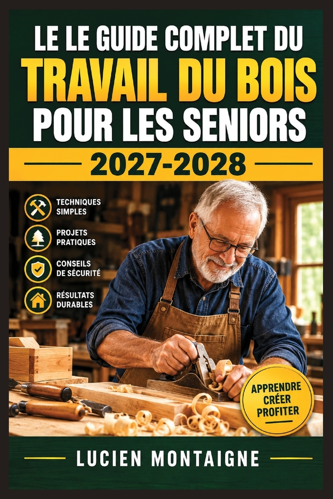 Le Guide Complet Du Travail Du Bois Pour Les Seniors 2027-2028: Techniques accessibles, outils ergonomiques, projets illustrés et gestes sûrs pour cré cover