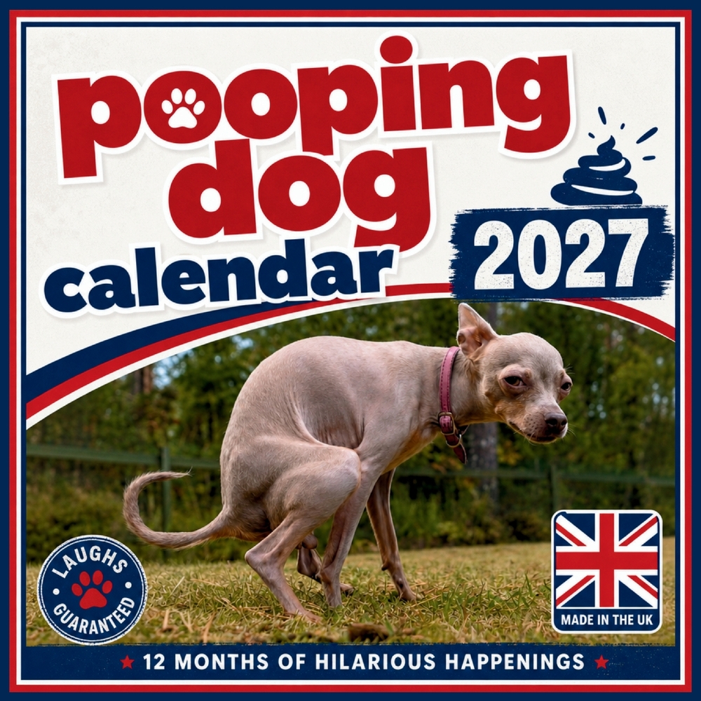 Pooping Dog Calendar 2027: Funny Agenda Gifts For Men. The Funniest and Most Unusual Gift for Friends, Dad, and Work Colleagues, a Hilarious Gift Idea cover