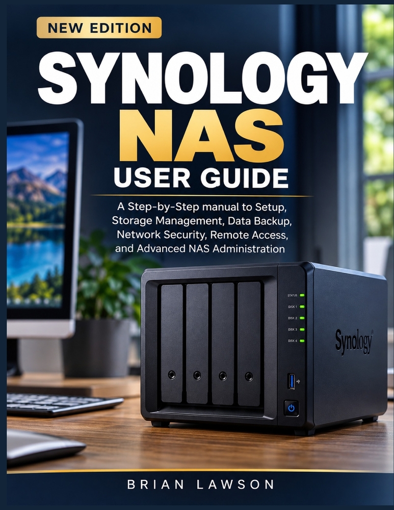 Synology NAS User Guide: A Step-by-Step manual to Setup, Storage Management, Data Backup, Network Security, Remote Access, and Advanced NAS Administra cover