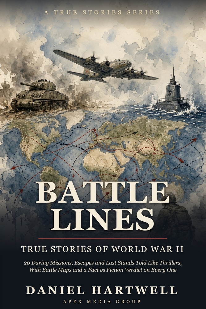 Battle Lines: True Stories of World War II: 20 Daring Missions, Escapes and Last Stands Told Like Thrillers, With Battle Maps and a Fact vs Fiction Ve cover