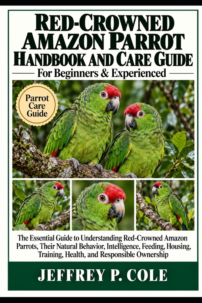 Red-Crowned Amazon Parrot Handbook and Care Guide: The Essential Guide to Understanding Red-Crowned Amazon Parrots, Their Natural Behavior, Intelligen cover