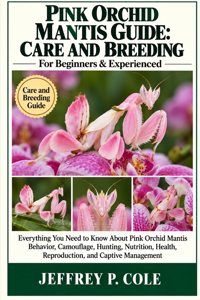 Pink Orchid Mantis Guide: CARE AND BREEDING: Everything You Need to Know About Pink Orchid Mantis Behavior, Camouflage, Hunting, Nutrition, Health, Re cover