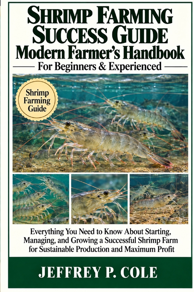 Shrimp Farming Success Guide: Modern Farmer's Handbook: Everything You Need to Know About Starting, Managing, and Growing a Successful Shrimp Farm for cover