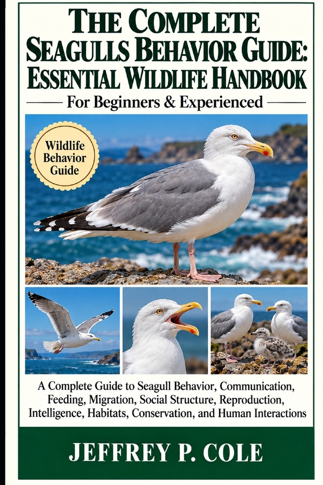 The Complete Seagulls Behavior Guide: ESSENTIAL WILDLIFE HANDBOOK: A Complete Guide to Seagull Behavior, Communication, Feeding, Migration, Social Str cover