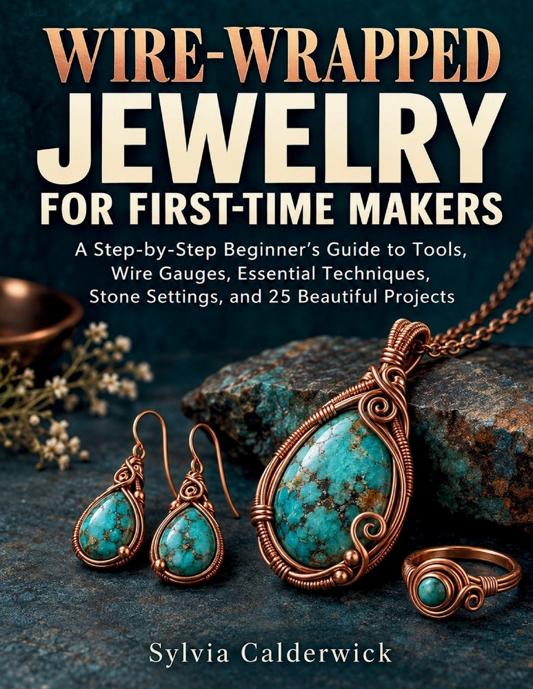 Wire-Wrapped Jewelry for First-Time Makers: A Step-by-Step Beginner's Guide to Tools, Wire Gauges, Essential Techniques, Stone Settings, and 25 Beauti cover