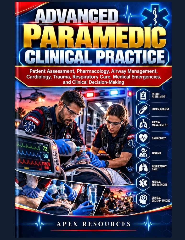 Advanced Paramedic Clinical Practice: Patient Assessment, Pharmacology, Airway Management, Cardiology, Trauma, Respiratory Care, Medical Emergencies, cover