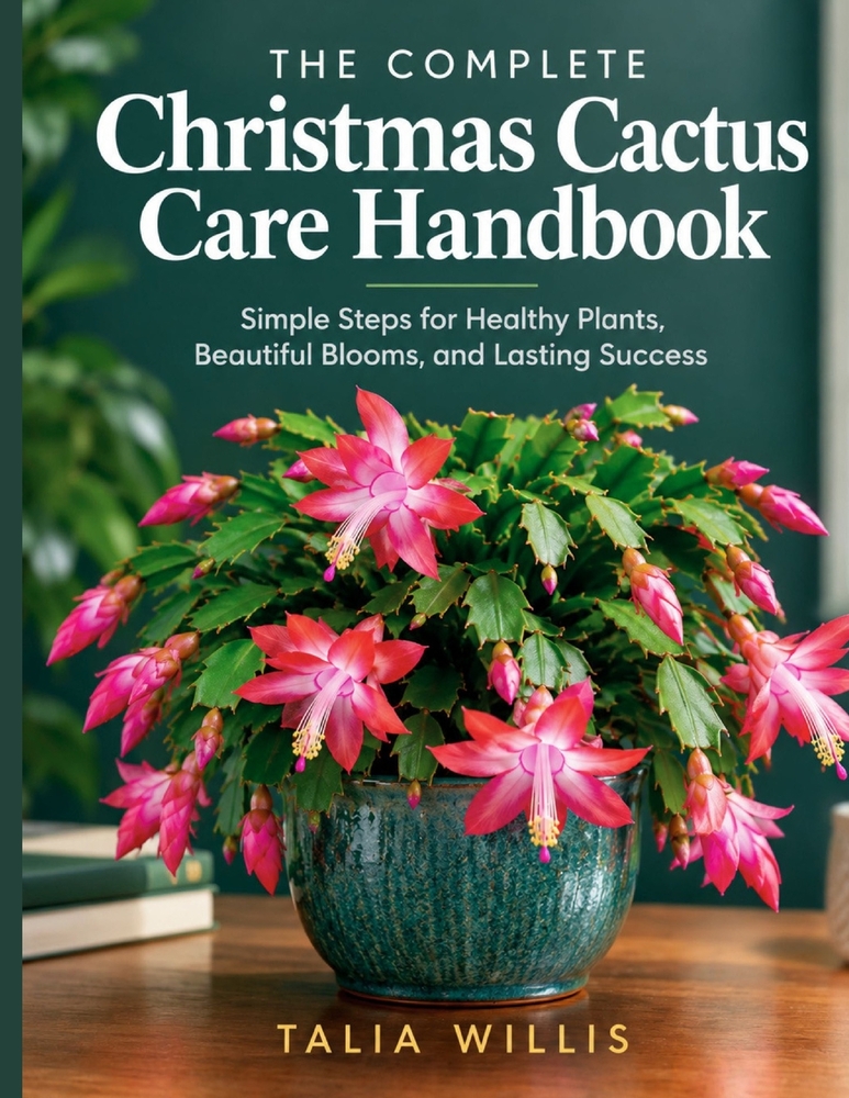 The Complete Christmas Cactus Care Handbook: A Beginner-Friendly Guide to Watering, Lighting, Pruning, Propagation, and Encouraging Beautiful Holiday cover