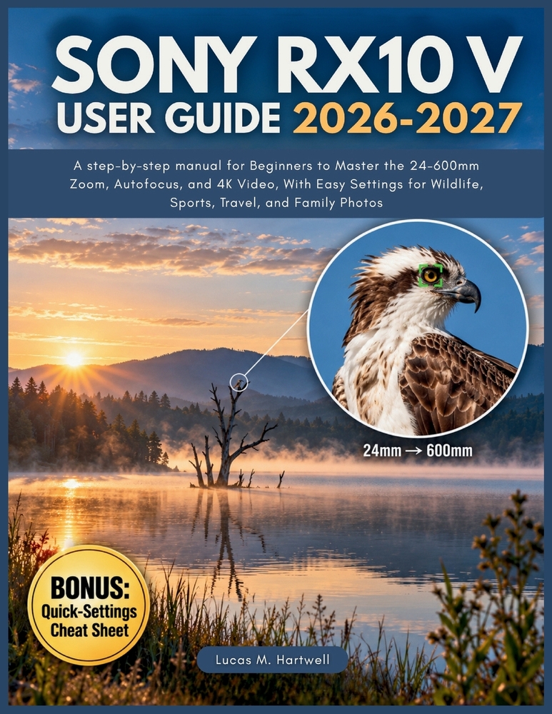 Sony RX10 V User Guide 2026-2027: A step-by-step manual for Beginners to Master the 24-600mm Zoom, Autofocus, and 4K Video, With Easy Settings for Wil cover