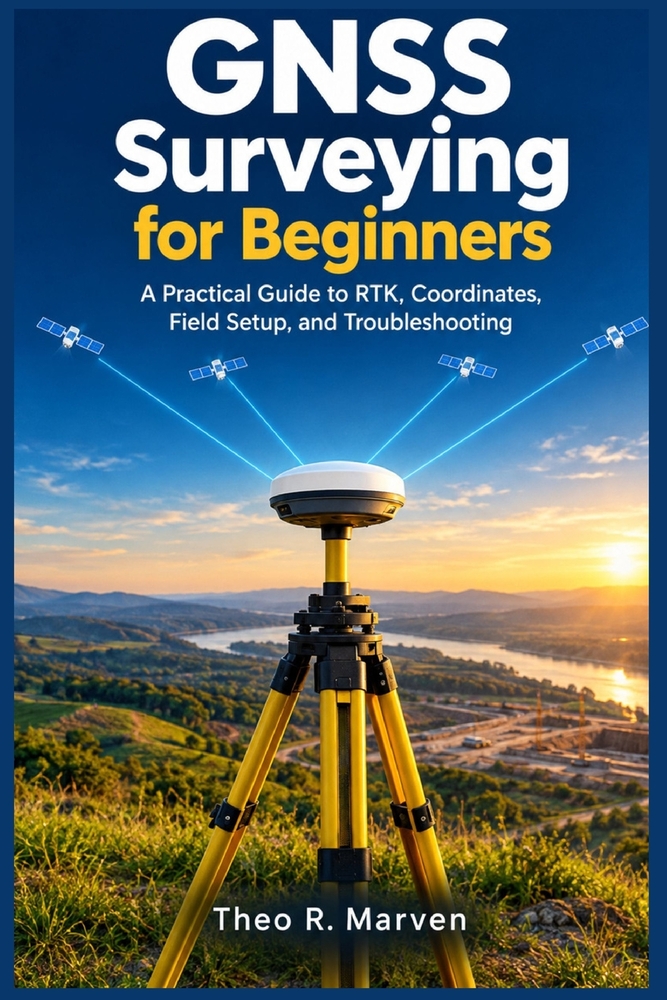 GNSS Surveying For Beginners: A Practical Guide to RTK, Coordinates, Field Setup, and Troubleshooting cover