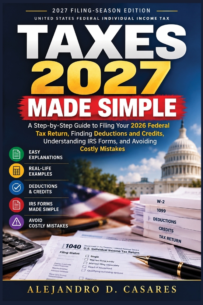 Taxes 2027 Made Simple: A Step-by-Step Guide to Filing Your 2026 Federal Tax Return, Finding Deductions and Credits, Understanding IRS Forms, and Avoi cover