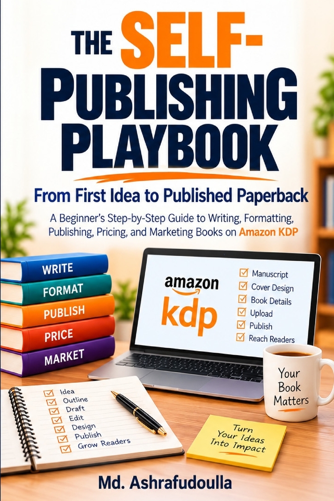 The Self-Publishing Playbook: A Beginner's Step-by-Step Guide to Writing, Formatting, Publishing, Pricing, and Marketing Books on Amazon KDP cover