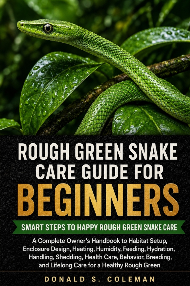 Rough Green Snake Care Guide for Beginners: A Complete Owner's Handbook to Habitat Setup, Enclosure Design, Heating, Humidity, Feeding, Hydration, Han cover