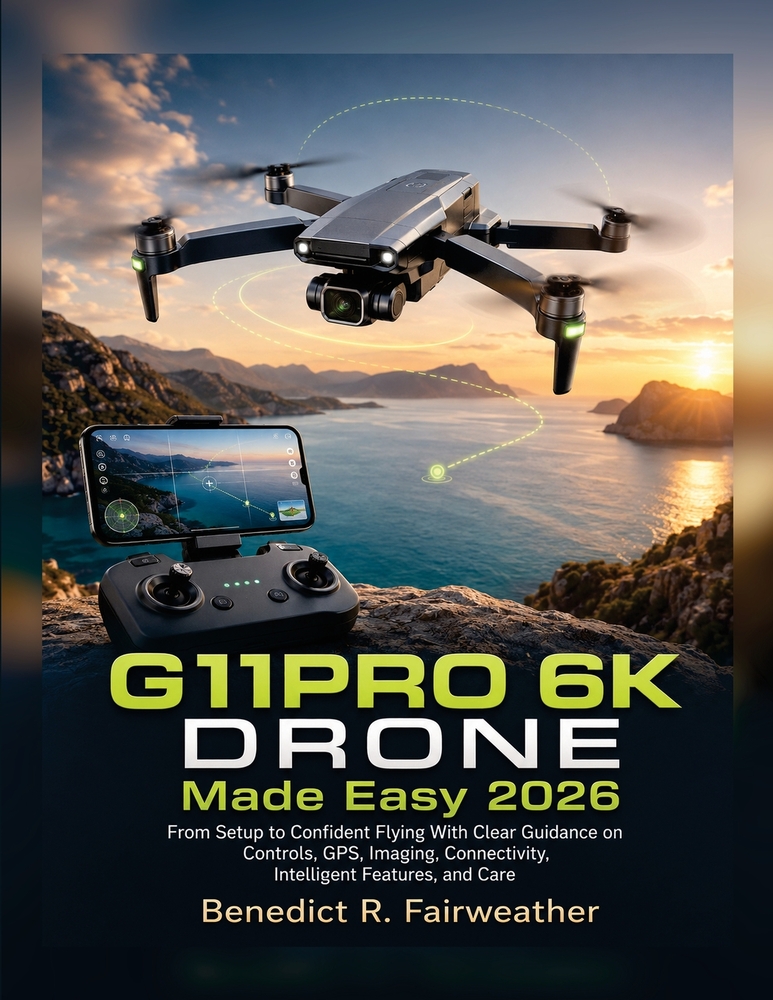 G11PRO 6K Drone Made Easy 2026: From Setup to Confident Flying With Clear Guidance on Controls, GPS, Imaging, Connectivity, Intelligent Features, and cover
