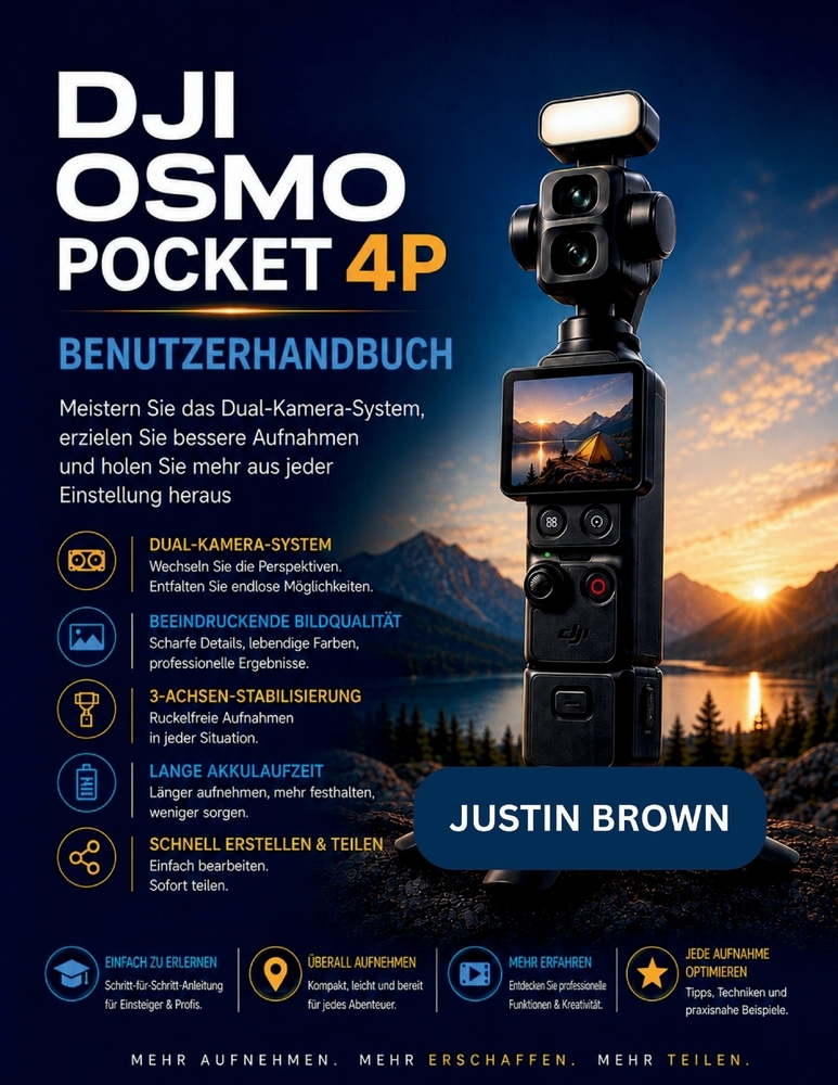 DJI Osmo Pocket 4P Benutzerhandbuch: Meistern Sie das Dual-Kamera-System, erzielen Sie bessere Aufnahmen und holen Sie mehr aus jeder Einstellung hera cover