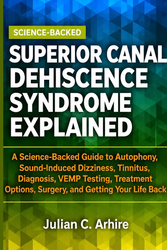 Superior Canal Dehiscence Syndrome Explained: A Science-Backed Guide to Autophony, Sound-Induced Dizziness, Tinnitus, Diagnosis, VEMP Testing, Treatme cover