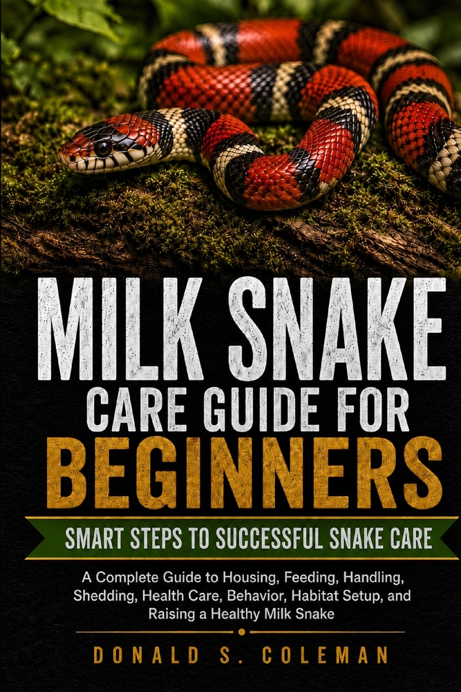 Milk Snake Care Guide for Beginners: A Complete Guide to Housing, Feeding, Handling, Shedding, Health Care, Behavior, Habitat Setup, and Raising a Hea cover