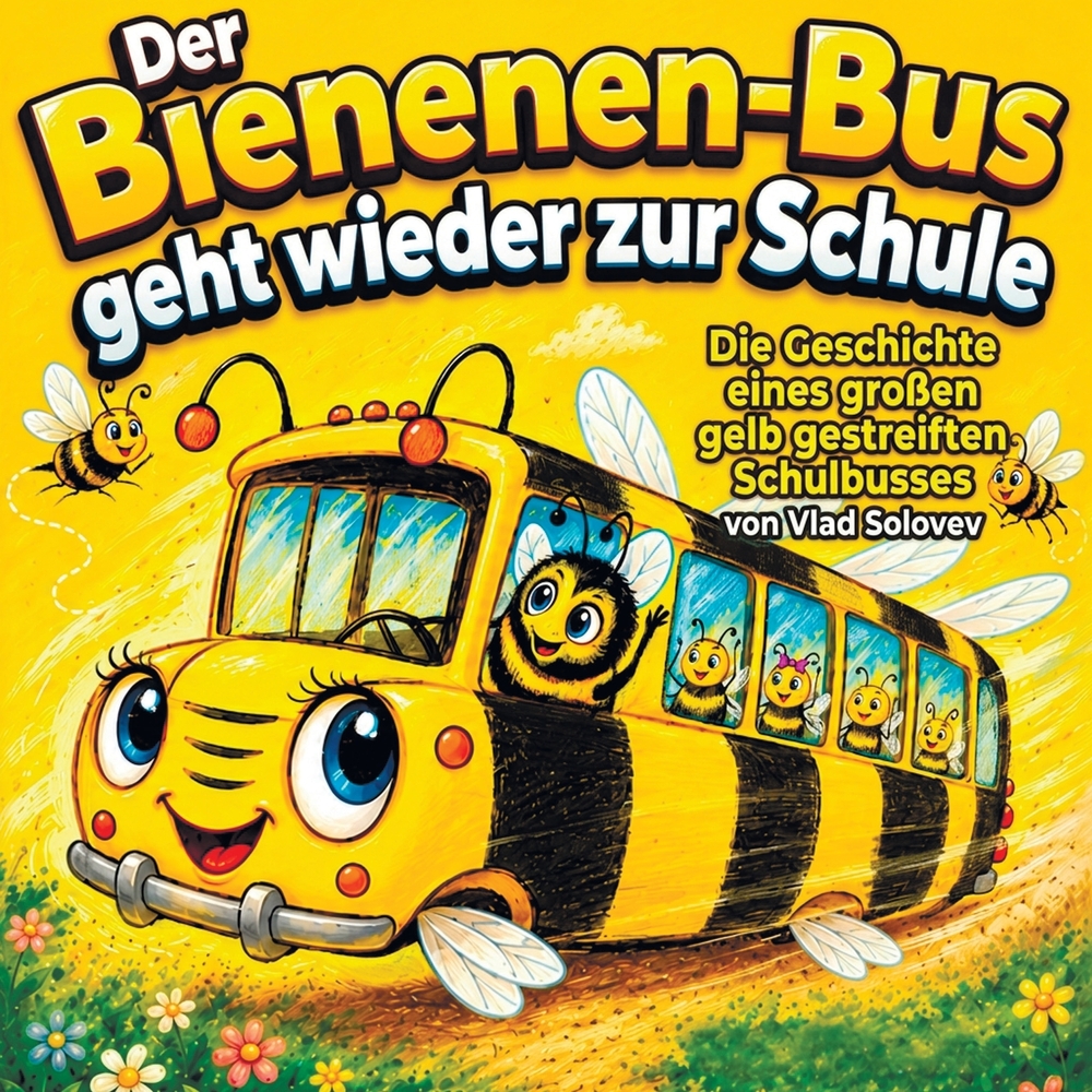 Der Bienen-Bus geht wieder zur Schule: Die Geschichte eines großen gelb gestreiften Schulbusses cover