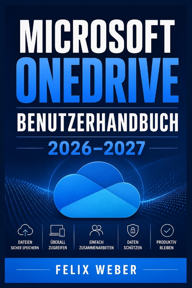 Microsoft Onedrive Benutzerhandbuch 2026-2027: Cloudspeicher, Synchronisierung, Freigaben und Datensicherung verständlich erklärt - vom Einstieg bis z cover